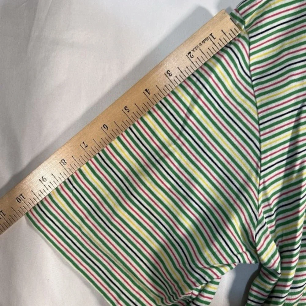 Polo Golf Ralph Lauren Yellow GreenStriped‎ Shirt Green Pony Sz Large - Picture 8 of 9